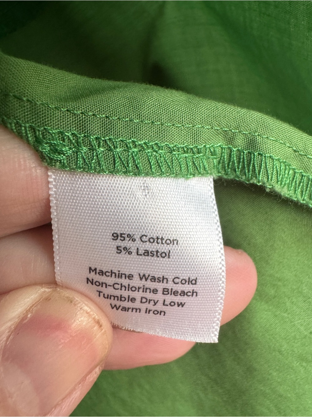 Talbots Petite XL Green Ruffled Stretch Poplin Blouse - Picture 5 of 8